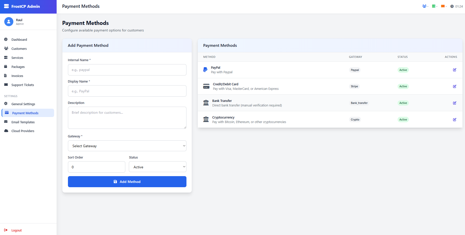 Payment Methods